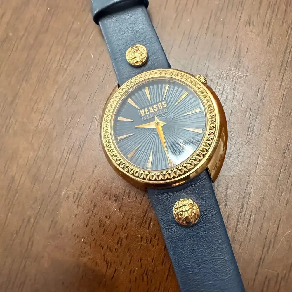 Versace Tortona Leather Strap Watch, 38mm